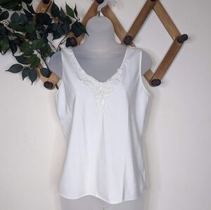 Vintage Wondermaid Embroidered Tank Top Slip - Size Small